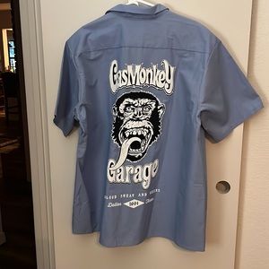 Red Cap Gas Monkey button down work shirt!